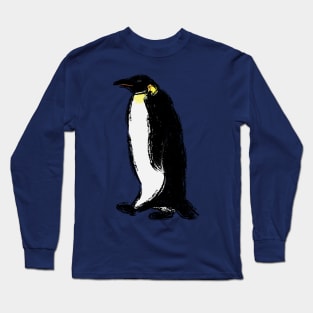 Artwork of an Emperor Penguin Long Sleeve T-Shirt